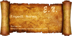 Enyedi Norma névjegykártya